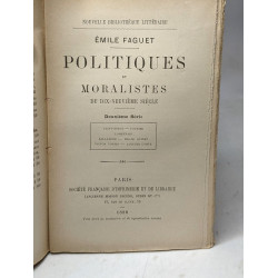 Politiques et moralistes du dix-neuvième siècle --- DEUXIEME SERIE...