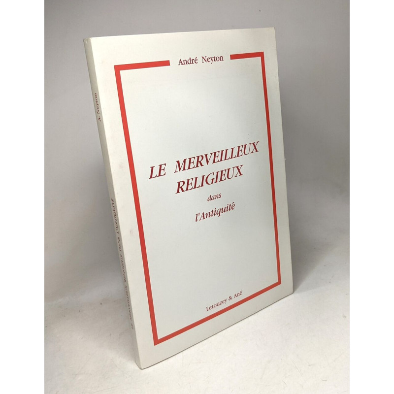 Le merveilleux religieux dans l'Antiquité