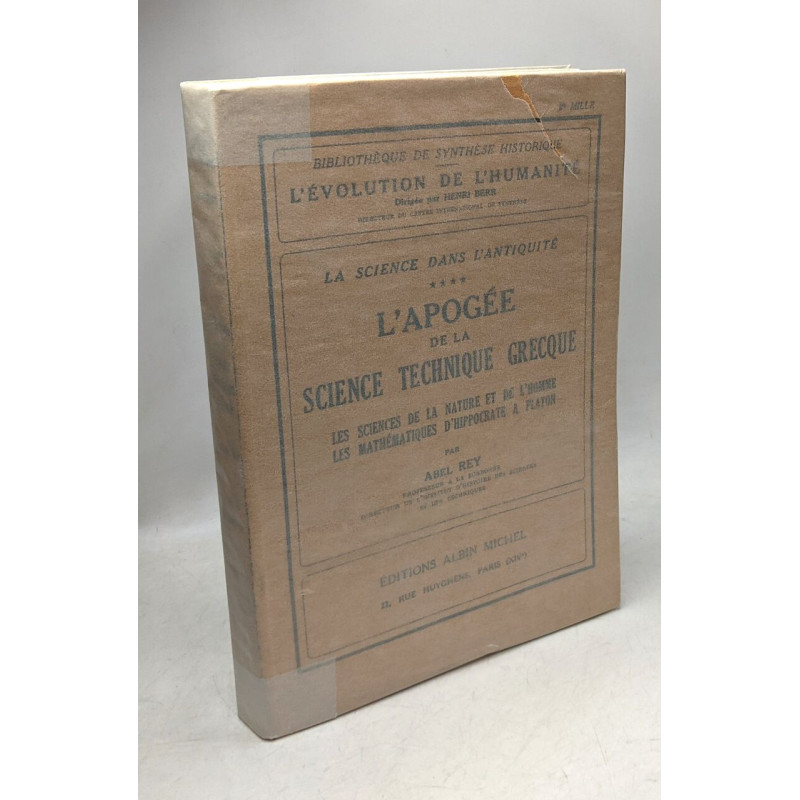 L'apogée de la science technique grecque - la science dans...