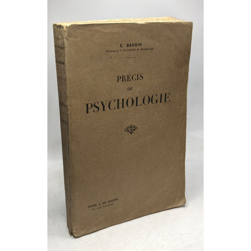 Précis de psychologie