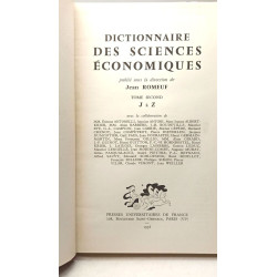 Dictionnaire des sciences économiques - TOME PREMIER (1956) + TOME...