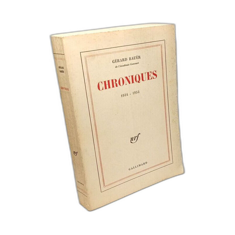 Chroniques 1934-1953