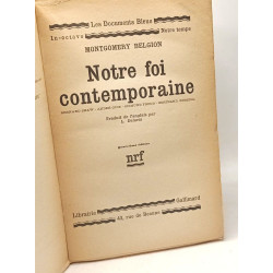 Notre foi contemporaine