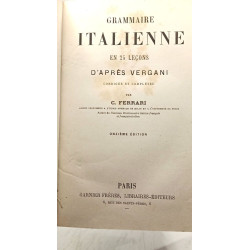 Grammaire italienne en 25 leçons d'après Vergani