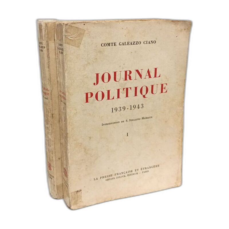 Journal politique 1939-1943 --- TOME UN et DEUX