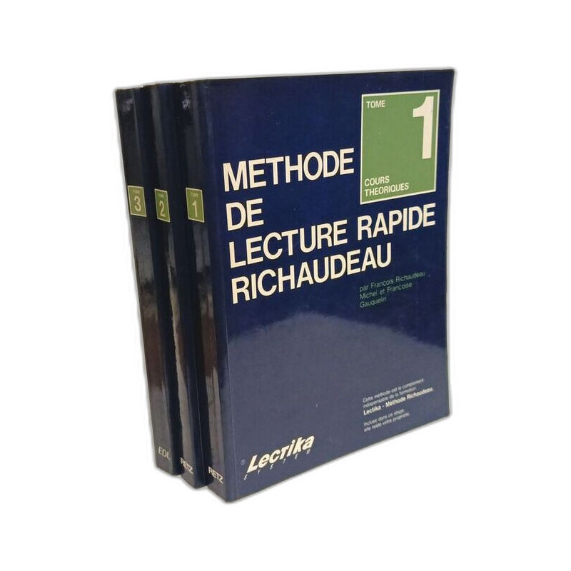Méthode de lecture rapide Richaudeau - tome 1/ Cours théorique +...