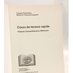 Méthode de lecture rapide Richaudeau - tome 1/ Cours théorique +...