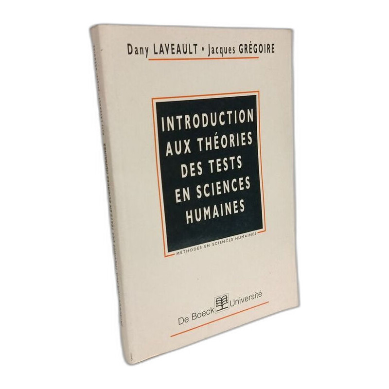 Introduction aux théories des tests en sciences humaines