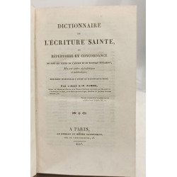 Dictionnaire de l'écriture sainte ou Répertoire et concordance de...