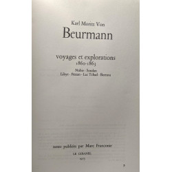 Karl-Moritz von Beurmann. Voyages et explorations 1860-1863. Nubie...