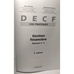 DECF épreuve n° 4 Gestion financière: Cas pratiques