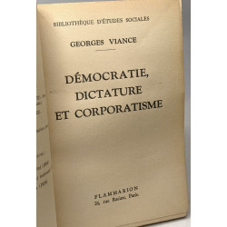 Démocratie dictature et corporatisme