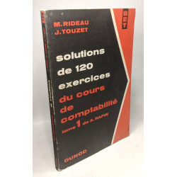 Solution de 120 exercices du cours de comptabilité TOME 1 de A. Rapin