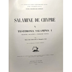 Salamine de Chypre X testimonia salaminia 1 première deuxième et...