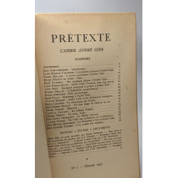 Prétexte - Cahier André Gide (1859-1951) - N°1 15 Février 1952...