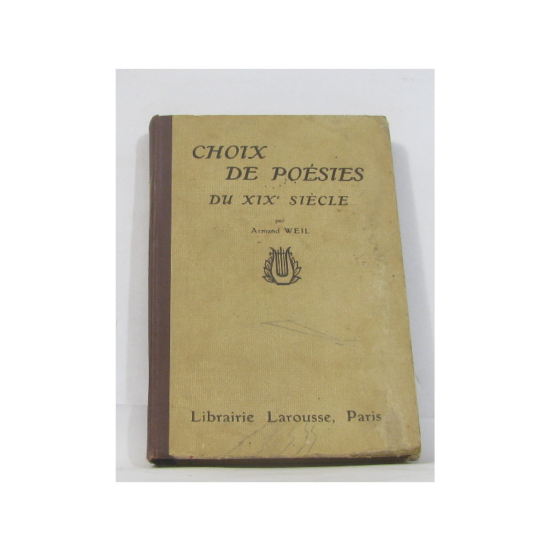 Choix de poésies du XIXe siècle