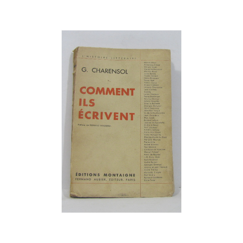 Comment ils écrivent