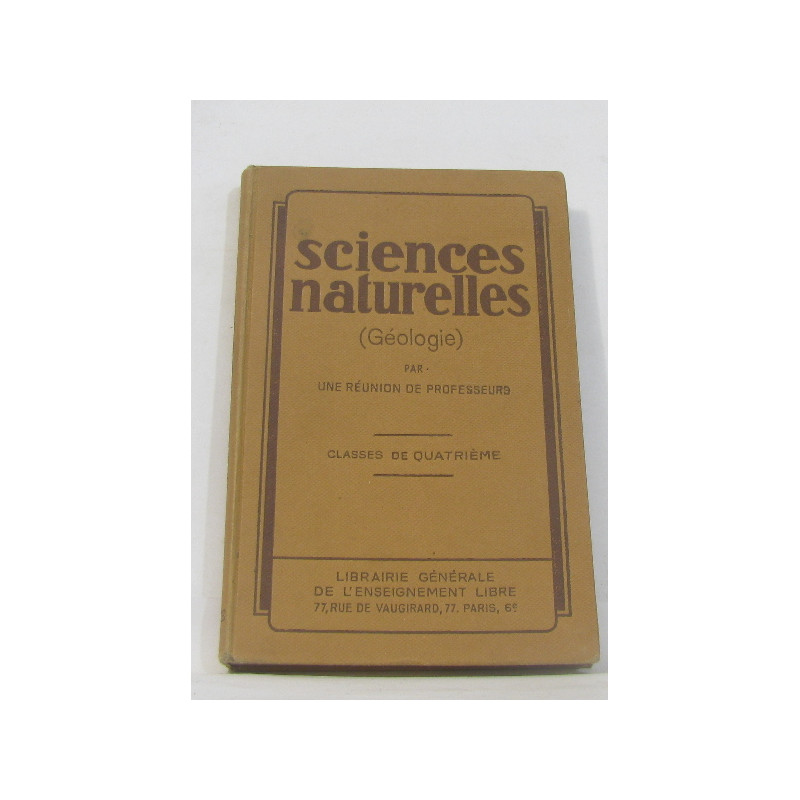 Sciences naturelles (géologie) classes de 4e