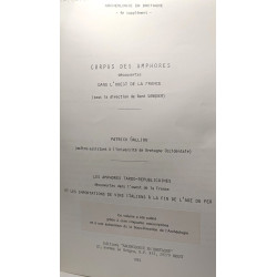 Corpus des amphores découvertes dans l'Ouest de la France - Volume...