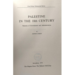 Palestine in the 18th Century - patterns of Government and...