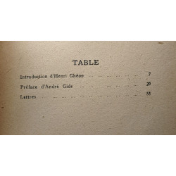 LETTRES - Avec la préface d"André Gide et une introduction d"Henri...