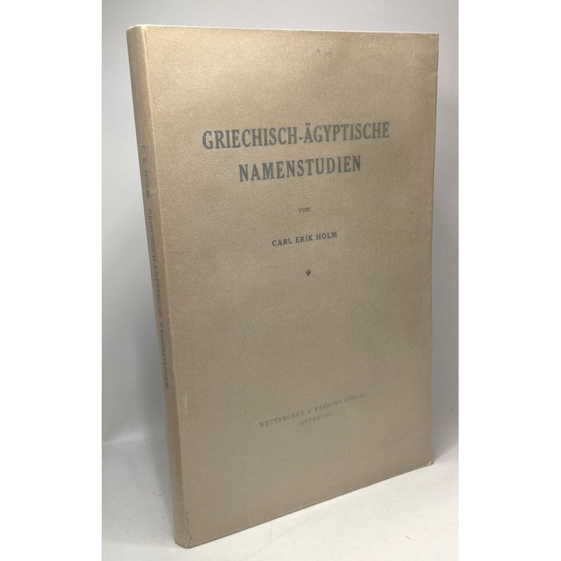 Griechisch-ägyptische namenstudien