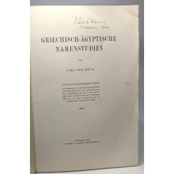 Griechisch-ägyptische namenstudien