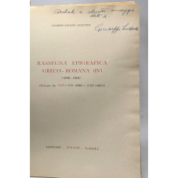 Rassegna epigrafica Greco - Romana (IV) (1950-1954) --- Estratto...