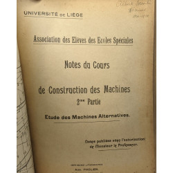 Cours de description des machines professé à l'université de Liège...