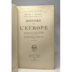 Histoire de l'Europe / Bibliothèque historique