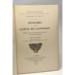 Mémoires du Comte de Comminge - édition ornée d'un portrait...