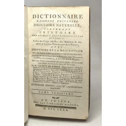 Dictionnaire raisonné universel d'Histoire Naturelle contenant...