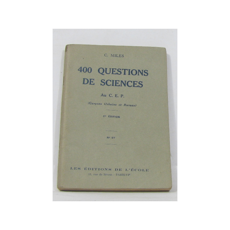 400 questions de sciences au c.e.p