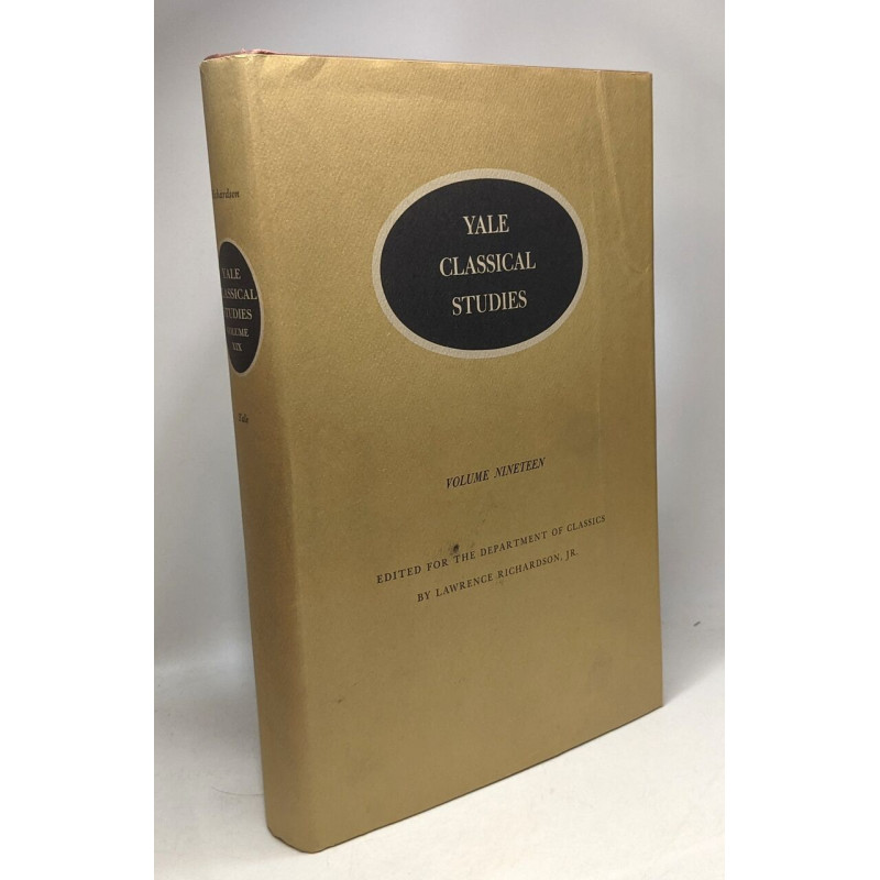 Yale classical studies - Volume nineteen - edited for the...