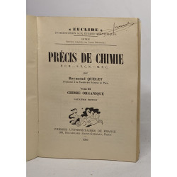 Précis de chimie: tome I chimie générale / tome III chimie organique