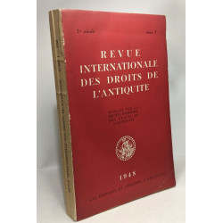 Revue internationale des droits de l'Antiquité - revue annuelle -...
