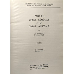 Précis de chimie générale et de chimie minérale - TOME 1 (4e éd/...