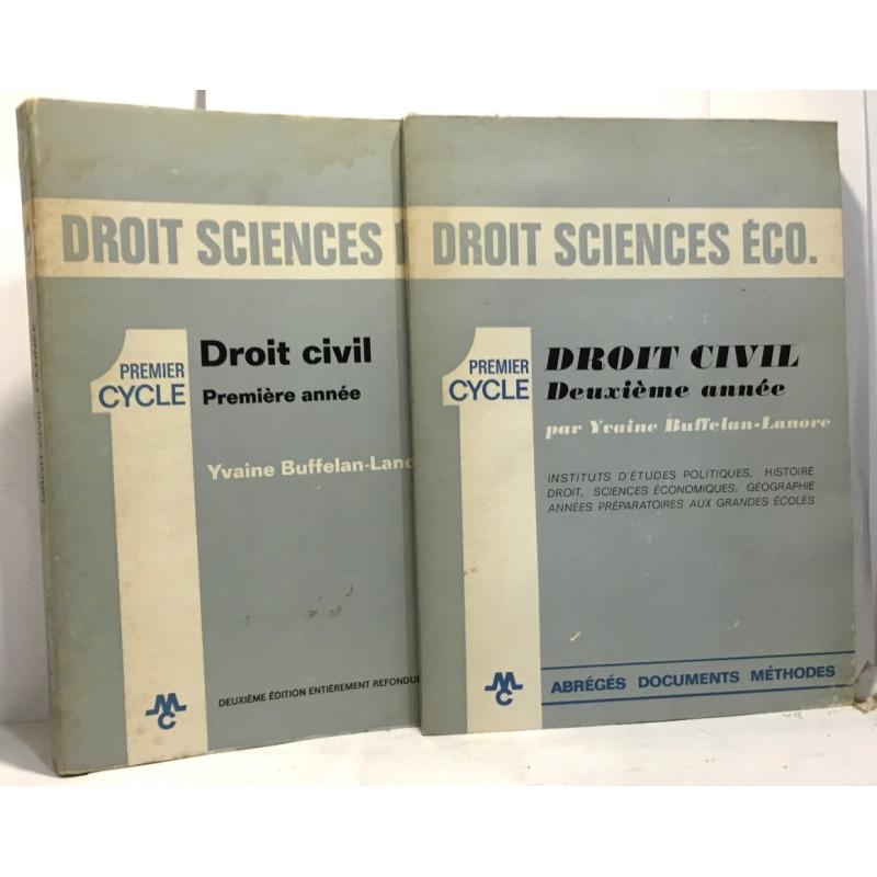 Droit civil - première année + Deuxième année - premier cycle -...