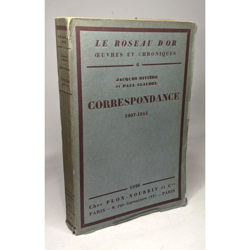 Correspondance 1907-1914