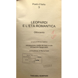 Leopardi e l'eta romantica - ottocento - Poeti d'Italia n°3