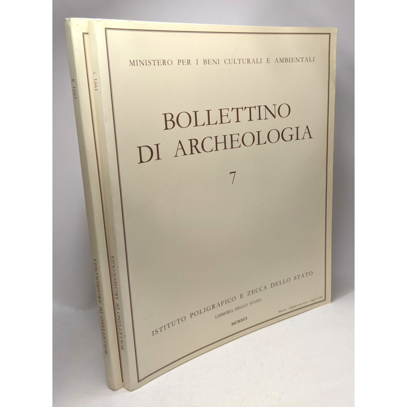 Bollettino di archeologia - TOME 7 Gennaio-Febbraio (1991)+ TOMO 8...
