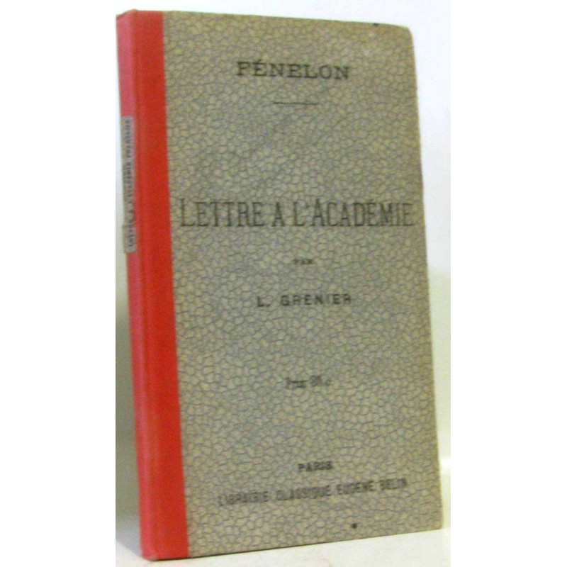 Lettre à l'académie