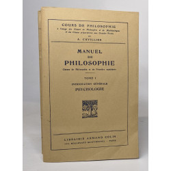 Lot de 2 "Manuel de philosophie" - tome 1 introduction générale...