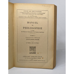 Lot de 2 "Manuel de philosophie" - tome 1 introduction générale...