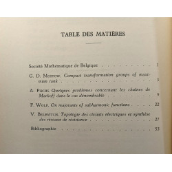 Bulletin de la société mathématique de Belgique - TOME X...