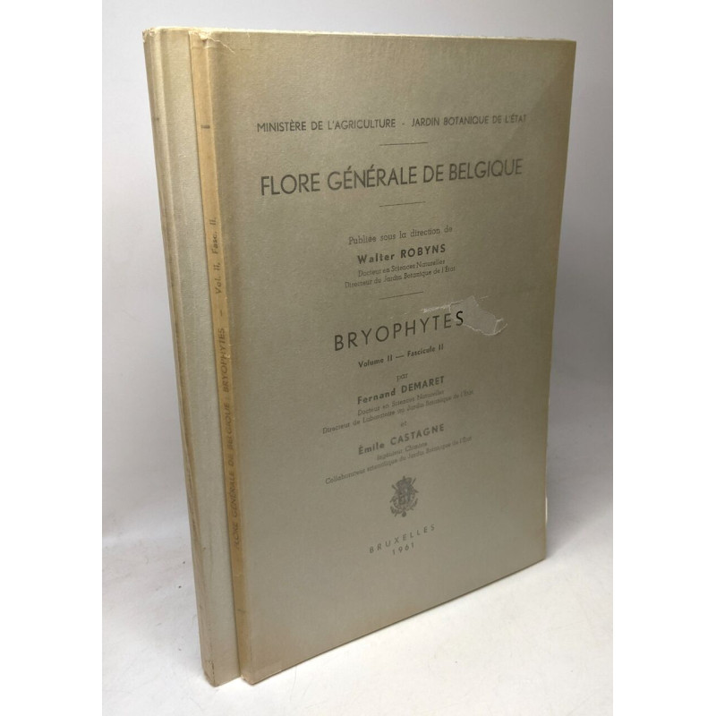 Bryophytes - Vol. II - fascicule 2 et 3 - édités ente 1961 et 1964...