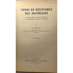 Cours de résistance des matériaux à l'usage des Elèves des Ecoles...