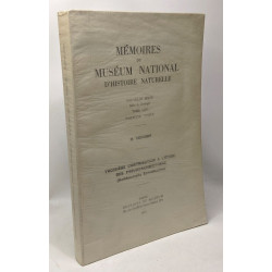 Mémoires du muséum national d'histoire naturelle - nouvelle série...