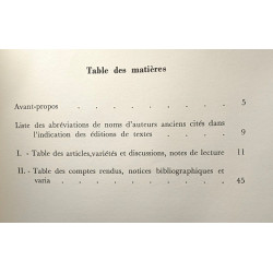 Latomus Revue d'études latines - Tables générales des tomes I...