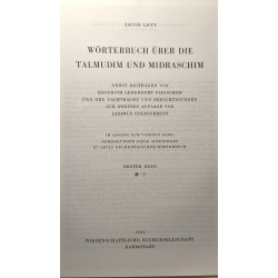 Wörterbuch über die Talmudim und Midraschim. Nebst Beiträgen von...